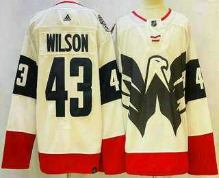 Mens Washington Capitals #43 Tom Wilson White 2023 Stadium Series Stitched Jersey->->